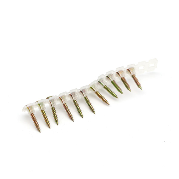 GWLD0044 Plastic Strip Collated Zinc Yellow Plated Drywall Screw