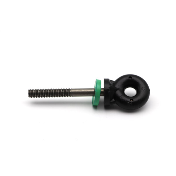 GWZH0022 Steel Bolt with Black PP head and Green pvc Washer assembly