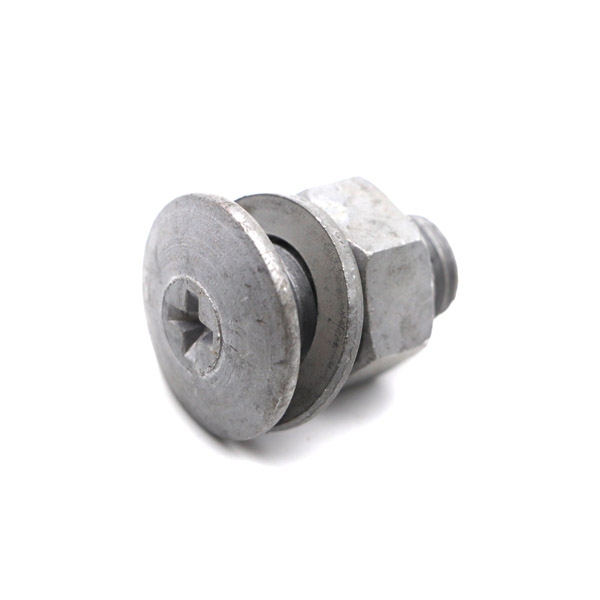 GWZH0040 Hot dip galvanized Cross Recessed Round Head safty bolts  with washers and nuts