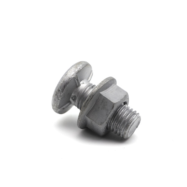 GWZH0041 Hot dip galvanized Round Head safty bolts  with washers and nuts